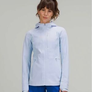 Lululemon cross chill repelshell jacket sz6 blue linen